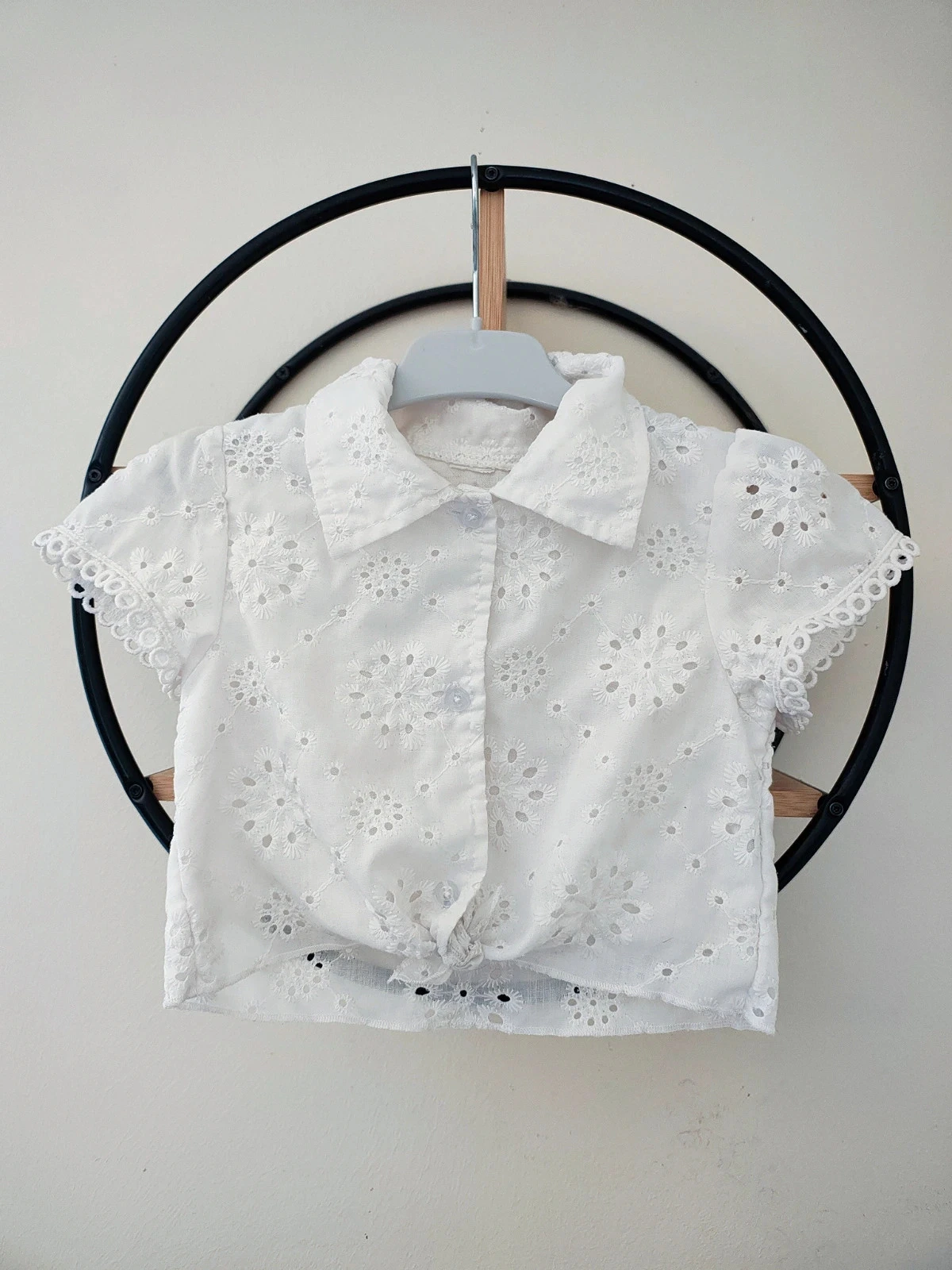3 4 ans blouse effet dentelle été étiquette coupée
